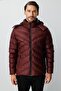 Bordo Standart Fit Kapüşonlu Kapitone Şişme Spor Erkek Mont - 2