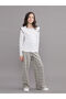 Özmarka New Season Elastic Waist Plaid Girls' Trousers