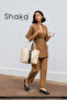 Mink/Brown Shk269 Faux Leather Single Compartment, Snap Fastener, Hand, Arm and Shoulder Bag - 8