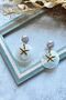 Pearl Starfish Earrings I Mev'Art Collection - 2