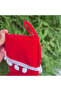Christmas Stocking Bag - Red Felt, Fireplace Ornament with Pompom 30 cm X 22 cm - 6