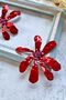 Red Wild Flower Earrings I Mev'Art Collection - 5