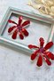 Red Wild Flower Earrings I Mev'Art Collection