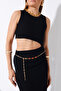 PINKMARK Women's - Gold Red Enamel Chain Belt PMKM25593 - 2