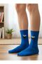 Blue Cookie Monster Design Socket Socks