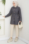 Women's Waist Tunnel Pass-Through Quilted Jacket Coat - 3