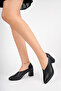 Genuine Leather Black Women's Heeled Leather Shoes Shn-0865 - 3