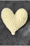 Handmade, Soft, Stylish Decorative Yellow Heart Pillow with Filling - 6