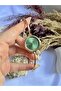 Round Vintage Inside Green Gold Women's Wristwatch - 4