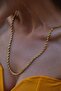 Steel Thin Twist Chain Necklace Non-Tarnish Gold 60cm Combination Chain 3mm - 6