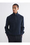 Mock Neck men's knit sweater