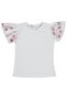 4-9 Years Old T-Shirt with Pompom Sleeves - White 4-5 Years Old
