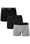 Men's 3-Piece Cotton Lycra Combed Cotton Boxers with Elastic Waist