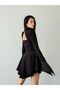 Striped Double Layer Fabric, Satin Detail, Padded Dress - 2