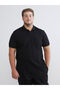 Plus Size Polo Neck Short Sleeve Pique Men's T-Shirt - 2