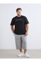 Gray Standard Fit Men's Shorts with Waist Tie Detail - 2