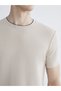 Vizyon New Season Crew Neck Short Sleeve Combed Cotton Men's Textured T-Shirt - 5