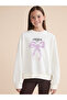 Crew Neck Printed Girl's Sweatshirt