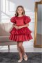 Dream Model Crowned Tail Red Children's Evening Dress Kids Aby230 - 4