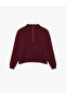 Long Sleeve Stand Collar Viscose Blend Half Zip Knitwear Sweater - 3