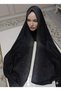 Stone Embroidered Evening Dress Shawl Black - 3