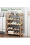 5 Tier Wooden Shoe Rack with Storage Shelves 80cm - 3