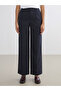 Loose Fit Striped Women's Pleated Trousers - 2