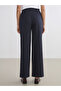 Loose Fit Striped Women's Pleated Trousers - 4