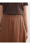 Esvab • Modern & Distinctive Leather-Look Flared Skirt with Waist Cord - 4
