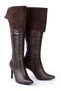 Women's Genuine Brown Over-The-Knee Stiletto Boots 576 - 3