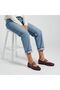 Burgundy Leather Women's Double Capsule Ballerinas