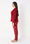 Weekend Lights Bamboo Uzunkol Women's Burgundy Pajama Set - 3
