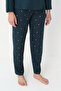 Weekend Lights Bamboo Uzunkol Women's Emerald Pajamas Set - 4