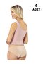6808 Line Report Combed Cotton Camisole with Pads Crop 6-Piece Set - 3