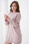 Women's Long Sleeves Self-Textured Crew Neck Tunic Oversized Stylish Winter Knitwear Sweater - 5