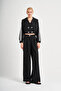 Tw3 Women's Double-Breasted Design Blazer Jacket with Elastic Waist - 3