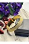 Gold Sparkling Sand Surface Steel Handcuff Bracelet