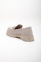Beige Women's Loafer Casual Shoes Faux Leather with Stone Buckle - 5