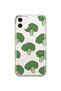 Cute Broccoli Patterned Transparent Phone Case Compatible with iPhone 11