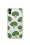 Cute Broccoli Patterned Transparent Phone Case Compatible with iPhone X / XS