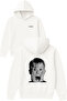 Super Kids Design Printed Oversized White Hooded Sweatshirt