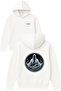 Ghost Man Design Printed Oversized White Hooded Sweatshirt