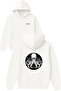 Octopus 8-Armed Design Printed Oversized White Hooded Sweatshirt