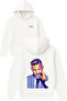 Mcgregor 1 Design Printed Oversized White Hooded Sweatshirt