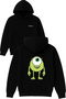 Tek Goz Canavar Design Printed Oversized Black Hooded Sweatshirt