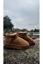 Tan Suede Women's Boots with Fur Inside - 3