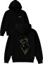 Ancient Egyptian Princess Design Printed Oversized Black Hooded Sweatshirt