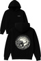 Archer Women Design Printed Oversized Black Hooded Sweatshirt
