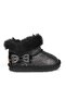 Girl's Black Glittery Fur Boots Buck3061