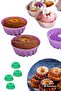 Purple 12-Piece Silicone Mini Cake Mold - Muffin Mold 12 Pieces Belly Cake Mold - 2